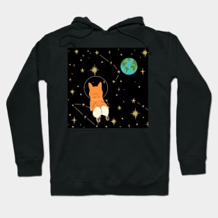 Corgi in Space Hoodie